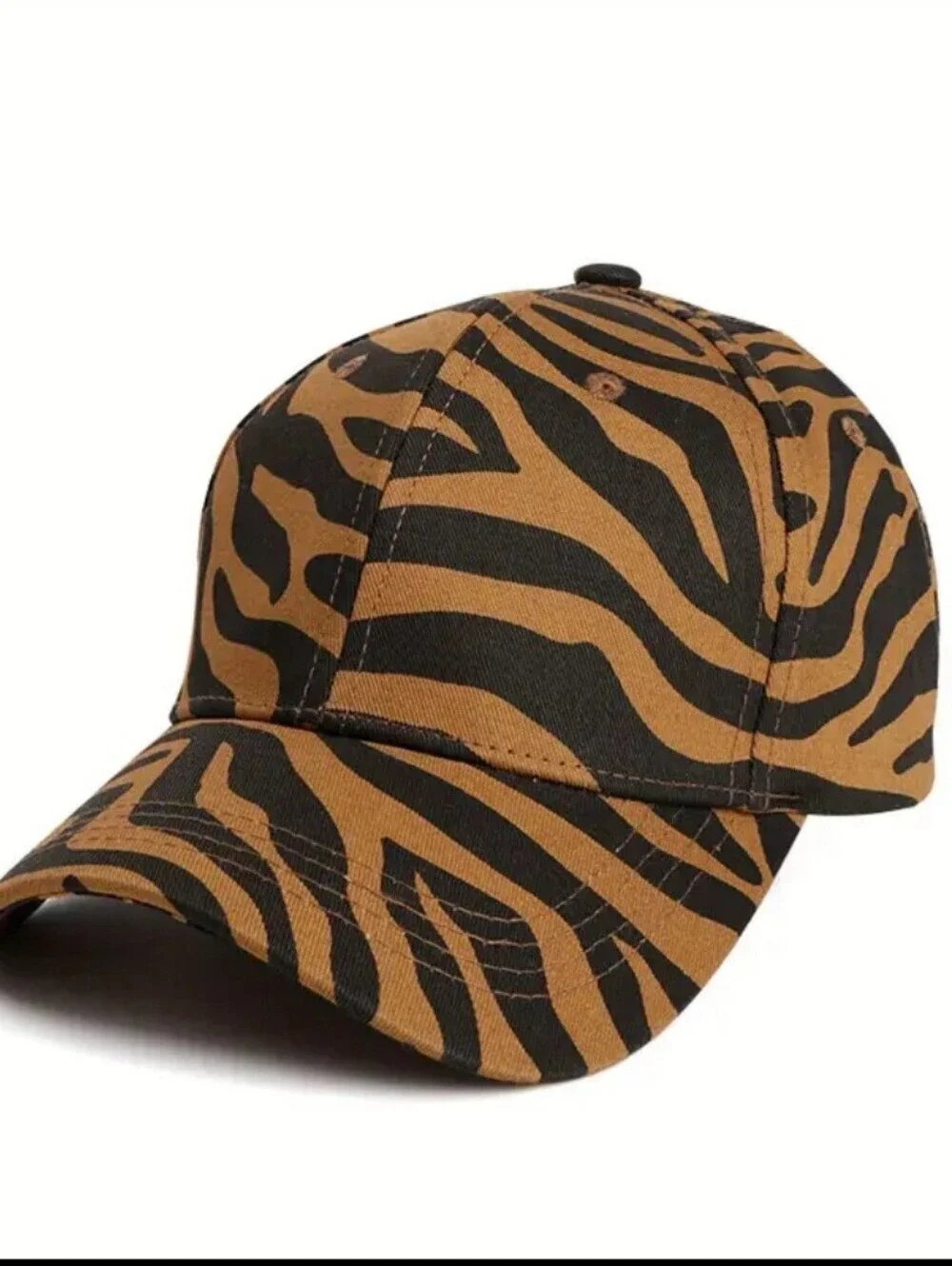 NWT Brown Zibra Print Trucker Baseball Hat